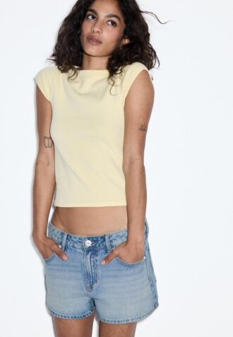 D79 Shorts mit niedriger Taille