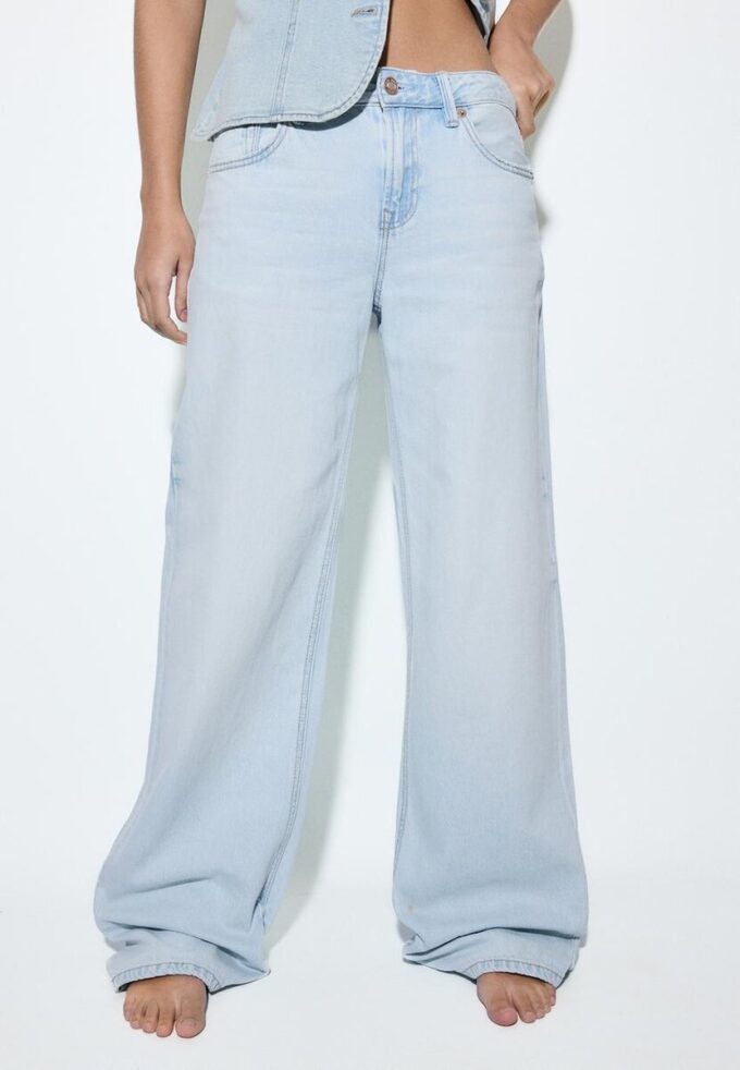 D91 Low-Waist-Jeans mit Wide Leg D91 Low-Waist-Jeans mit Wide Leg