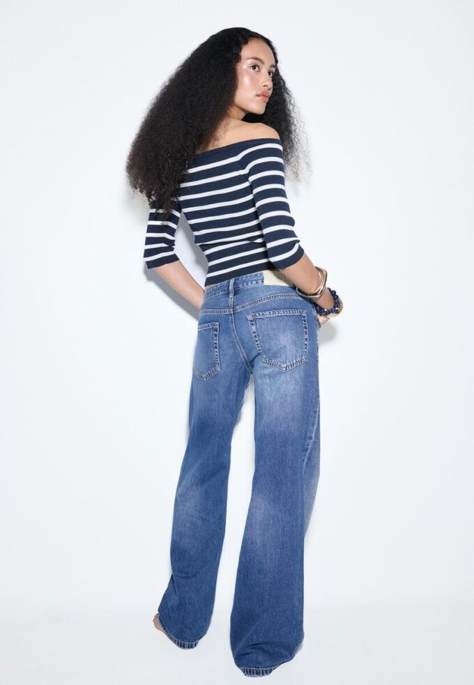 D91 Low-Waist-Jeans mit Wide Leg D91 Low-Waist-Jeans mit Wide Leg
