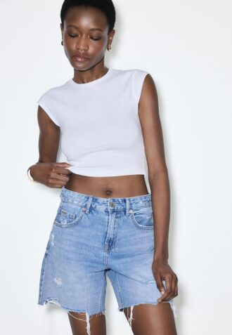 D93 Lange Jeans-Shorts