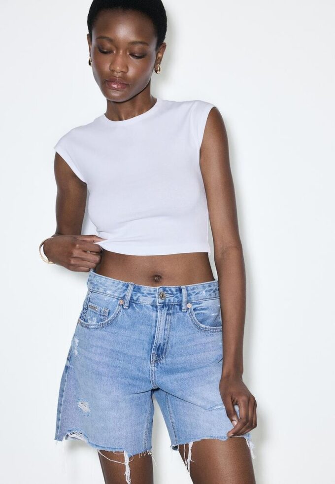 D93 Lange Jeans-Shorts D93 Lange Jeans-Shorts
