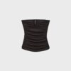 Drapiertes Bandeau-Oberteil mit V-Ausschnitt Drapiertes Bandeau-Oberteil mit V-Ausschnitt