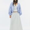 Einfache gestreifte Nylon-Kapuzenjacke Einfache gestreifte Nylon-Kapuzenjacke