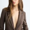 Einfacher gestreifter Blazer aus Basics