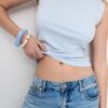 Einfaches ärmelloses T-Shirt aus der Basics-Kollektion Einfaches ärmelloses T-Shirt aus der Basics-Kollektion