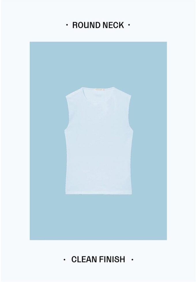 Einfaches ärmelloses T-Shirt aus der Basics-Kollektion Einfaches ärmelloses T-Shirt aus der Basics-Kollektion