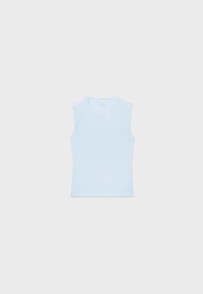 Einfaches ärmelloses T-Shirt aus der Basics-Kollektion Einfaches ärmelloses T-Shirt aus der Basics-Kollektion