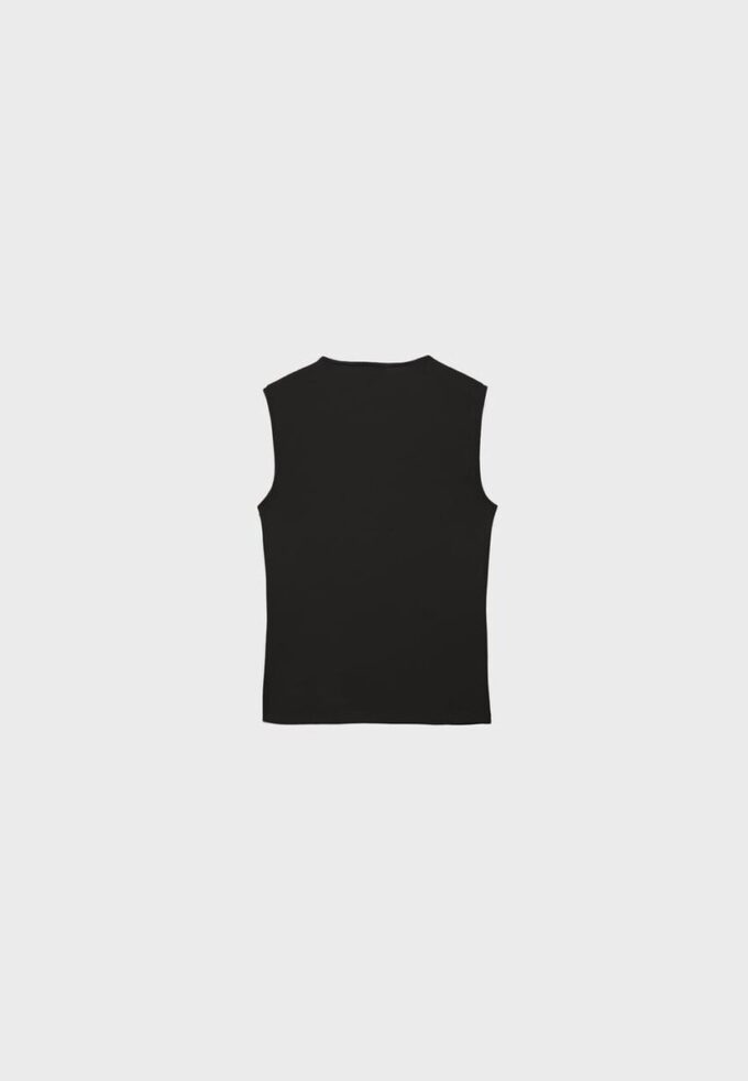 Einfaches ärmelloses T-Shirt aus der Basics-Kollektion Einfaches ärmelloses T-Shirt aus der Basics-Kollektion