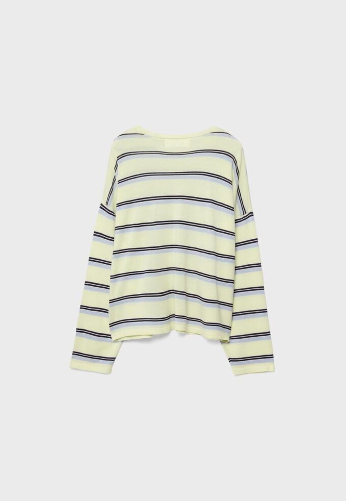 Feinstrick-Pullover mit Streifen Feinstrick-Pullover mit Streifen