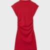 Figurbetontes kurzes Kleid mit Rüschen