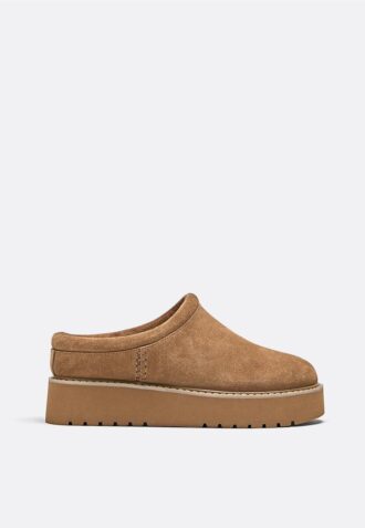 Flache Lederclogs