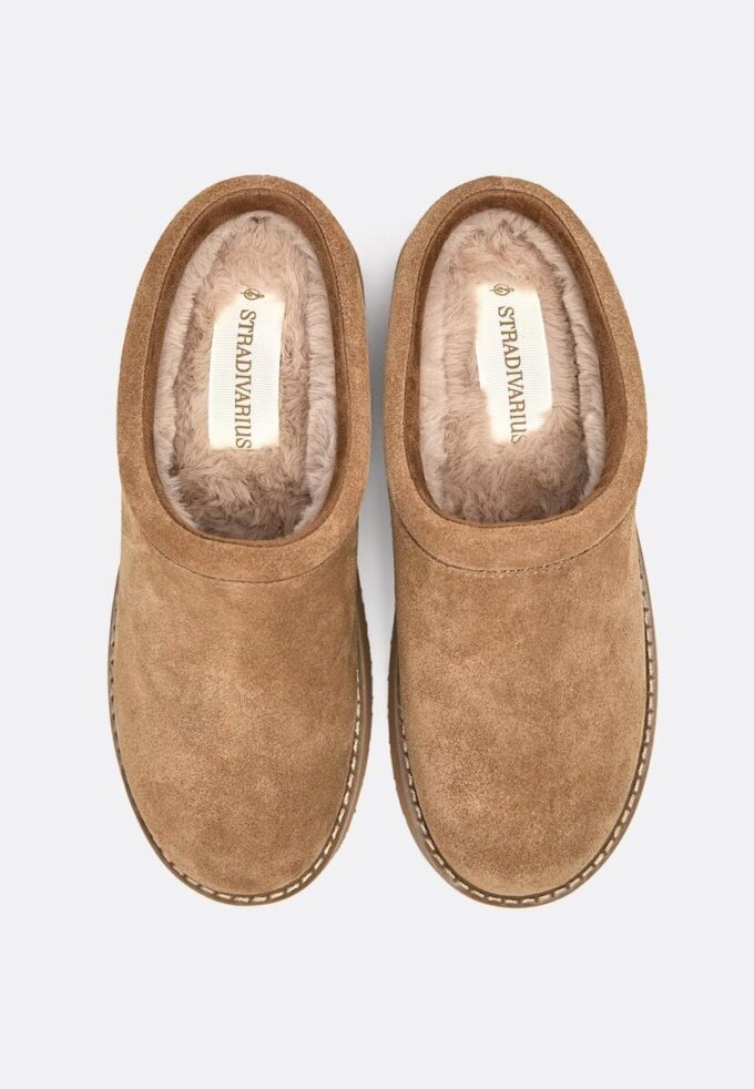 Flache Lederclogs Flache Lederclogs