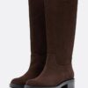 Flache Reitstiefel aus Leder