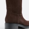 Flache Reitstiefel aus Leder