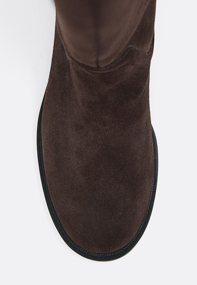 Flache Reitstiefel aus Leder