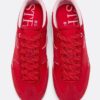 Flache Sneaker mit Details aus Leder
