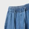 Fließende Denim-Hose mit Kordelzug Fließende Denim-Hose mit Kordelzug