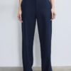 Fließende, elegante Hose mit geradem Bein und Gürtel Fließende, elegante Hose mit geradem Bein und Gürtel