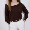 Fließende, elegante Hose mit geradem Bein und Gürtel Fließende, elegante Hose mit geradem Bein und Gürtel