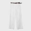 Fließende, elegante Hose mit geradem Bein und Gürtel Fließende, elegante Hose mit geradem Bein und Gürtel