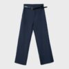 Fließende, elegante Hose mit geradem Bein und Gürtel Fließende, elegante Hose mit geradem Bein und Gürtel
