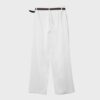 Fließende, elegante Hose mit geradem Bein und Gürtel Fließende, elegante Hose mit geradem Bein und Gürtel