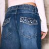Gerade Jeans mit Nietenbund Gerade Jeans mit Nietenbund