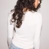 Geripptes Langarm-T-Shirt