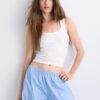 Geripptes T-Shirt mit Racerback