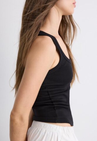 Geripptes T-Shirt mit Racerback