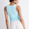 Geripptes T-Shirt mit Racerback