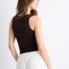 Geripptes T-Shirt mit Racerback