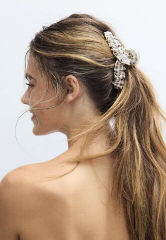 Gestreifte gewebte Haarspange