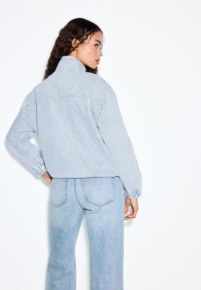 Gestreifte Jeansjacke Gestreifte Jeansjacke