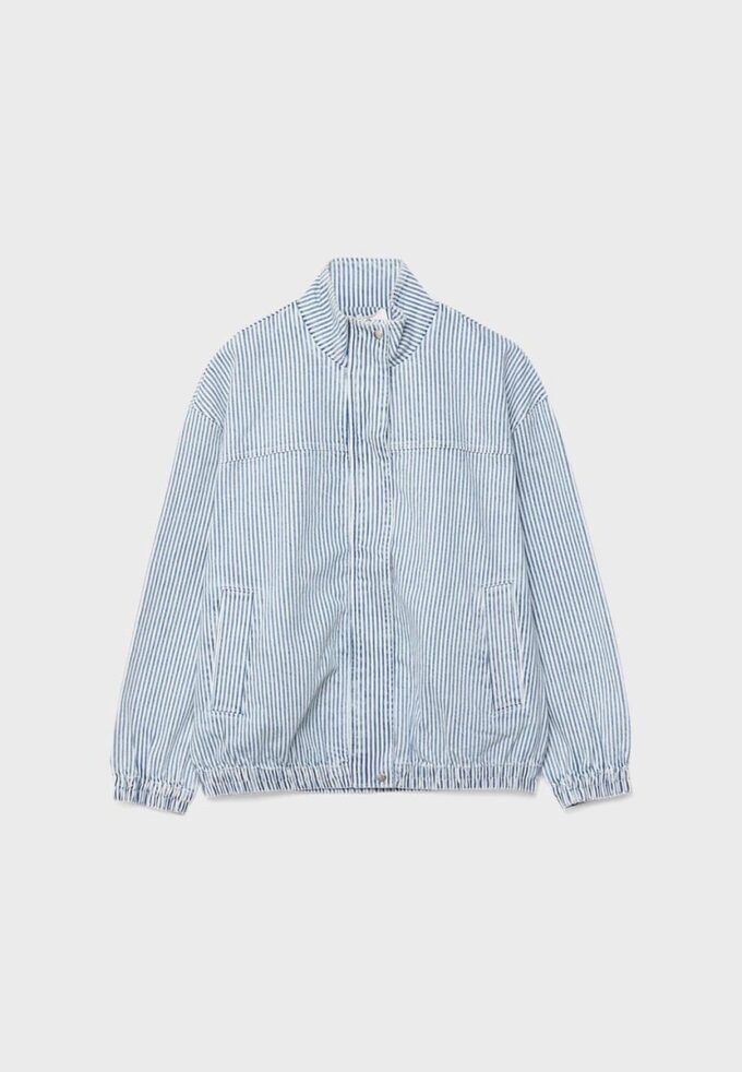 Gestreifte Jeansjacke Gestreifte Jeansjacke