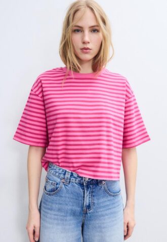 Gestreiftes Kurzarm-T-Shirt