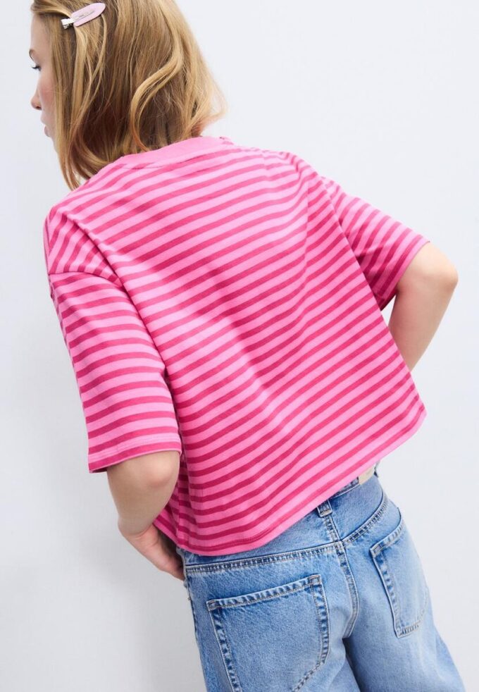 Gestreiftes Kurzarm-T-Shirt