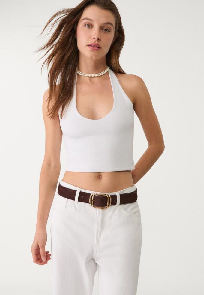 Gürtel mit aufgesetzter Schnalle