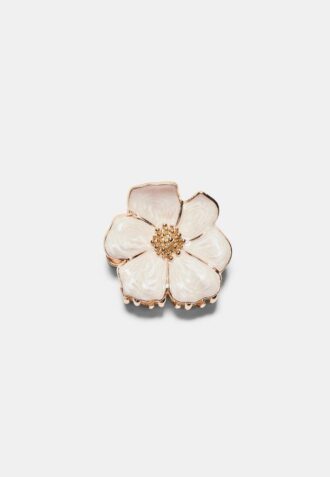 Haarspange mit Metallblume