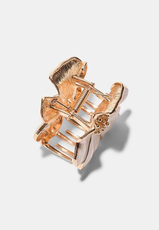 Haarspange mit Metallblume