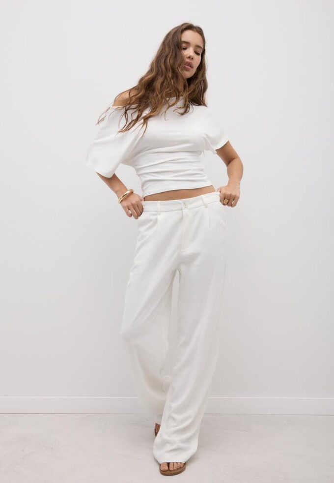 Hose mit geradem Bein im Leinen-Look Hose mit geradem Bein im Leinen-Look