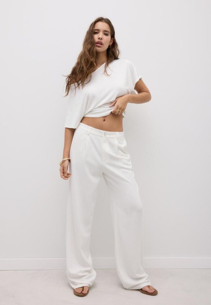 Hose mit geradem Bein im Leinen-Look Hose mit geradem Bein im Leinen-Look