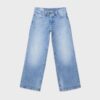 Jeans mit niedriger Leibhöhe und Wide Leg-Bein sowie Schmuckknopf Jeans mit niedriger Leibhöhe und Wide Leg-Bein sowie Schmuckknopf