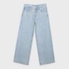Jeans mit niedriger Leibhöhe und Wide Leg mit Strasssteinen Jeans mit niedriger Leibhöhe und Wide Leg mit Strasssteinen