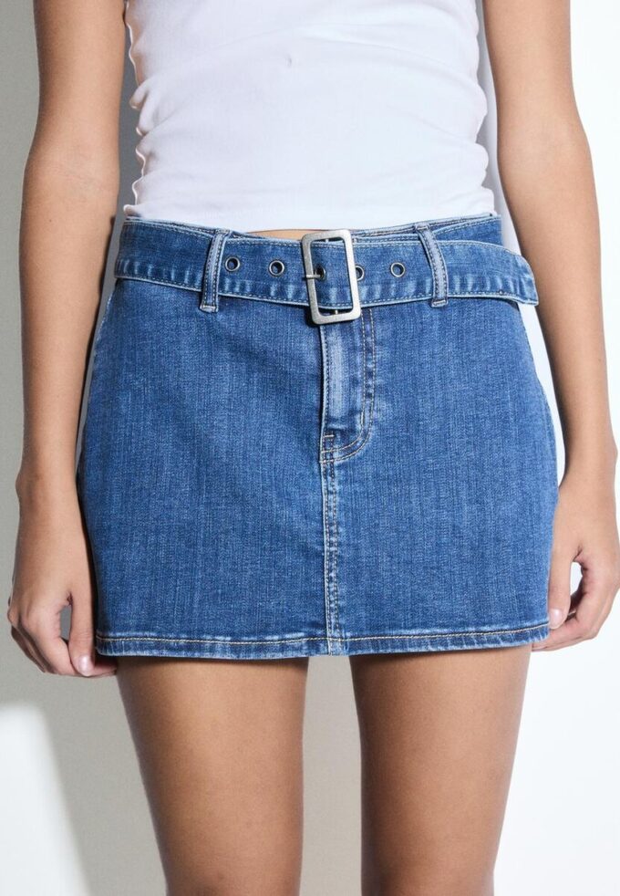 Jeans-Skort mit Gürtel Jeans-Skort mit Gürtel