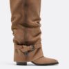 Joots-Leder-Stiefel mit hohem Absatz