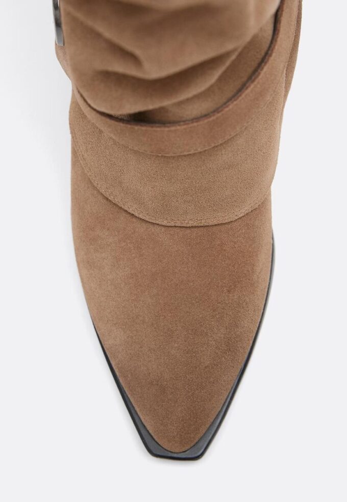 Joots-Leder-Stiefel mit hohem Absatz