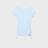 Kurzarm-T-Shirt mit seitlichen Raffungen Kurzarm-T-Shirt mit seitlichen Raffungen