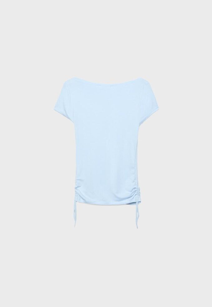 Kurzarm-T-Shirt mit seitlichen Raffungen Kurzarm-T-Shirt mit seitlichen Raffungen