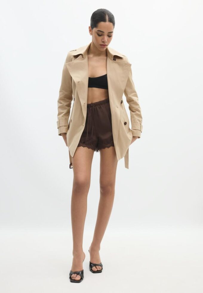 Kurzer Basic-Trenchcoat Kurzer Basic-Trenchcoat